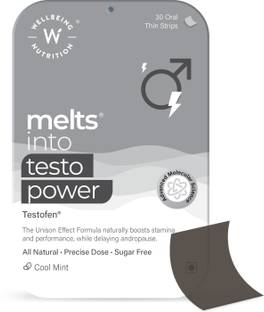 Wellbeing Nutrition Melts Testo Power TestoFen Natural Testosterone Booster For Energy & Stamina