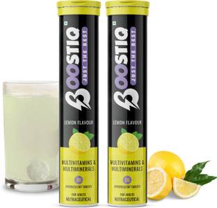boostiq Multivitamin Effervescent Tablet | Daily Nutrients| Immune System & Energy Lemon