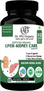 Dr. JPG Organic Liver Kidney care 500mg, 60veg. Capsules | INDIA Organic Certified