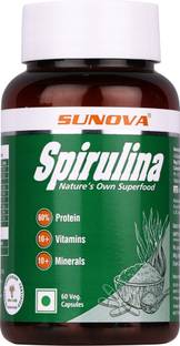 SUNOVA Spirulina Capsules - Spirulina Multivitamin -Pack of 3