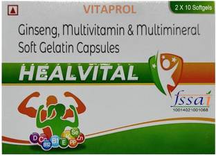 VITAPROL Healvital Multivitamin With Vitamin B12 Ginseng Calcium Stamina Growth Health