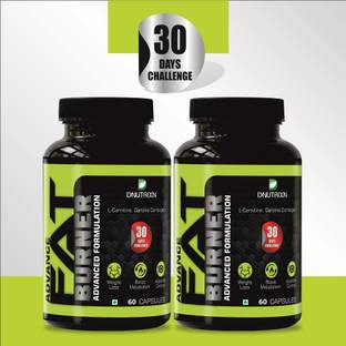 DNUTRIXN Advance Fat Burner |Advanced Formulation| L-Carnitine, Garcinia & Green Tea
