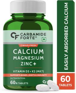 CARBAMIDE FORTE Calcium Magnesium Zinc Tablets for Women & Men | Bone Health Supplement