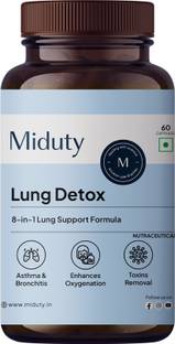 Miduty Lung Detox - Lung Cleanse Supplement - NAC - Curcumin - Respiratory Support