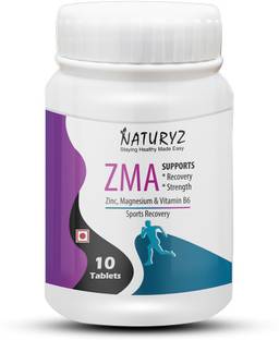 NATURYZ ZMA(Zinc, Magnesium Aspartate,Vitamin B6)Testosterone Booster & Sports Recovery
