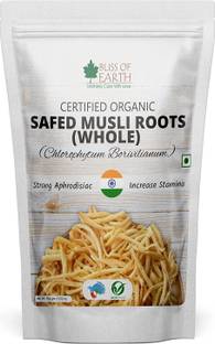 Bliss of Earth Safed Musli Roots Whole Organic Chlorophytum Borivilianum Boost Immunity Stamina