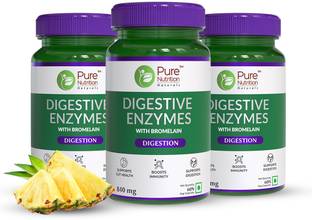 Pure Nutrition Digestive Enzymes with Bromelain Supports Digestion & Absorption of Nutrients