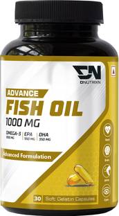 DNUTRIXN Advance Omega 3 Fish Oil -1000mg |EPA 550mg |DHA 350mg|Healthy Brain, Heart &Eye