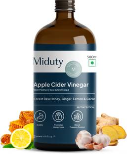 Miduty Palak Notes Raw & Unfiltered Apple Cider Vinegar - Forest Raw Honey Vinegar