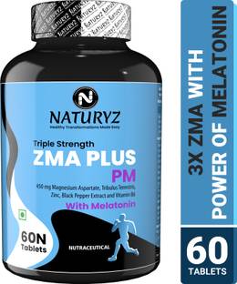 NATURYZ Triple Strength ZMA Plus PM with Melatonin for Muscle Recovery
