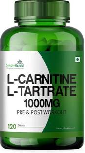 Simply Herbal L-Carnitine L-Tartrate 1000mg Per Serving - Double Strength Formula & Fat Burner