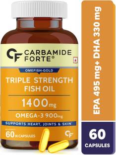 CARBAMIDE FORTE Fish Oil Omega 3 Capsules Triple Strength 1400Mg Fish Oil Capsules