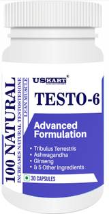 US KART Testo-6 Advanced Formulation Increase Natural Testosterone Booster (30Capsules)