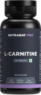 Nutrabay Pro L-Carnitine Fat Burner, L Carnitine Pre Workout Supplement, 1000mg