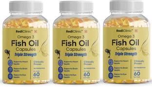 RediClinic Fish Oil Capsules |Triple Strength 2500mg | EPA- 892mg, DHA-594mg
