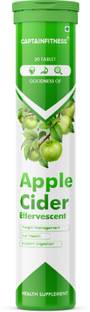 CaptainFitness Apple Cider Vinegar 20 Effervescent Tablets Green apple Flavour