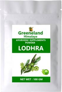 GREENELAND Natural LODHRA POWDER ( Symplocos Racemosa ) 100 GM