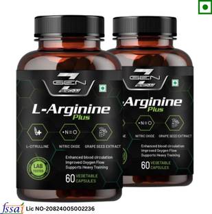 GenZ grow L-Arginine Plus Supplement 1600mg Per Serving | pre workout supplement
