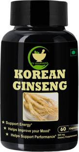 FIJ AYURVEDA Korean Ginseng Extract for Strength, Stamina & Energy – 500mg 60 Capsules