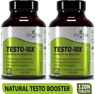 End2End Nutrition Testo 10X Natural Testosterone Booster Supplement