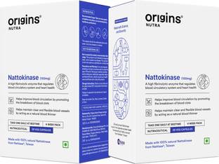Origins Nutra Nattokinase Promote Heart Control High Blood Pressure For Men&Women Pack of 2