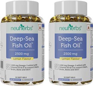 Neuherbs Deep Sea Fish Oil 2500 Mg(Omega 3 1486 mg; 892 mg EPA; and 594 mg DHA per serving)