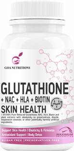 GOA NUTRITIONS Glutathione Tablets For Men For Skin Whitening, Face And Hair 60 Tablet