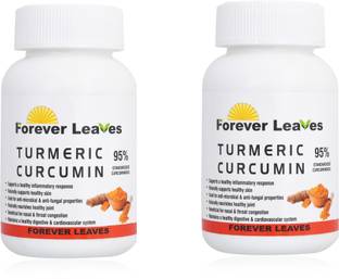Forever Leaves Curcumin 100% Natural Turmeric Standardized Curcuminoids with Black Pepper Extract