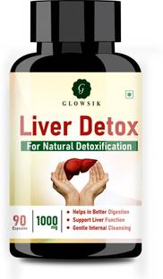 G GLOWSIK Liver Detox With Milk Thistle For Support , Cleanse & Detox Liver - 90 Capsules