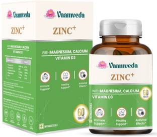 Vaamveda Zinc Tablet Supplement with Magnesium Calcium Vitamin D3 Zinc Magnesium Tablets