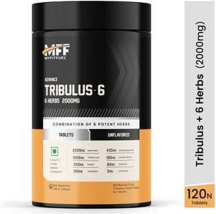 MyFitFuel Tribulus-6 (6 Herbs- Tribulus, Ginseng, Kaunj, Safed Musli & more) 2000mg, 120 Cap