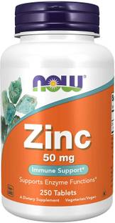 Now Foods Zinc (50 mg) (Soy Free, Sugar Free, Non-GMO, Nut Free, Gluten Free, Dairy Free