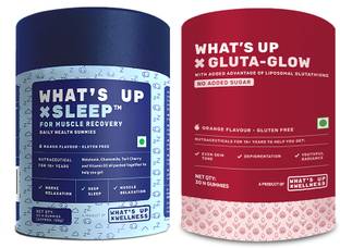 What's Up Wellness Sleep & Gluta-Glow Combo | Melatonin for Sleep + Liposomal Glutathione for Skin