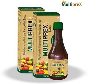Multiprex Multivitamin, Minerals and Antioxidant Syrup | Boosts Immunity - Pack of 02