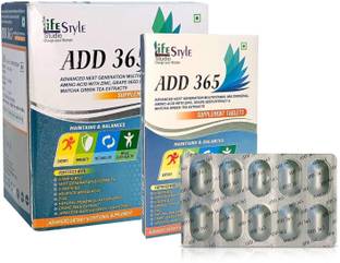 LIFE STYLE STUDIO ADD 365 Advanced Next Generation ,Supplement Tablets Energy, Immunity Pack of 3
