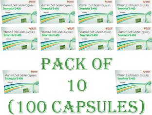 Smartvita E-400 Vitamin E Soft Gelatin Capsules Pack of 10 Strip