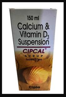 Cipla Cipcal Syrup calcium and vitamin d3 150Ml pack of 2