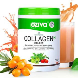 OZiva Vegan Collagen (Berry Orange) with Biotin & Vit C for Brighter & Youthful Skin