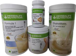 Herbalife Nutrition FORMULA1 KULFI SHAKE SHAKEMATE &PROTEIN POWDER200GM & AFRESH ELAICHI