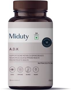 Miduty Palak Notes Vitamin ADK Multivitamin Vitamin A-D3-K2 for Immunity& Bone Strength
