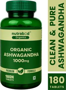 Nutrabud Organics Ashwagandha 1000mg - Supports Strength, Energy & Stress Relief
