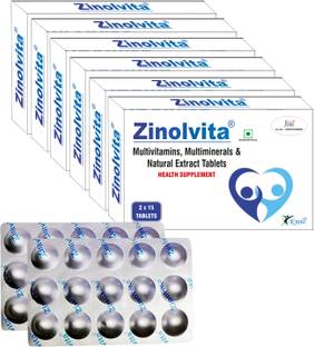 Knoll Zinolvita Multivitamin Tablets with Multiminerals, Strong Hair, Boost Eye Vision