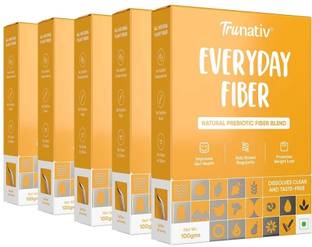 TruNativ Everyday Fiber, Bloating Relief,Gas & Acidity Relief, Unflavoured (Pack of 5)