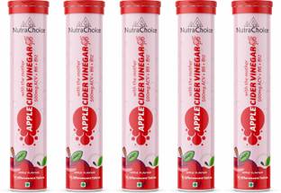 NutraChoice Apple Cider Vinegar for Weight Loss with Mother -75 Effervescent Tablets