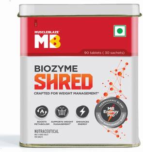 MUSCLEBLAZE Biozyme Shred with 5 Blends & MB Energy Pro, Supports Weight Management