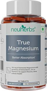Neuherbs True Magnesium With Antioxidants, Zinc & Vitamin C For Bone & Brain Health