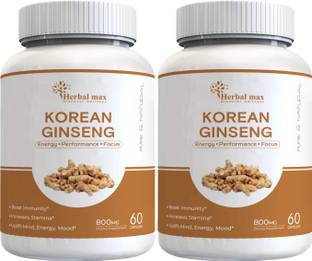 Herbal max Korean Ginseng for energy, performance & focus for Men & women