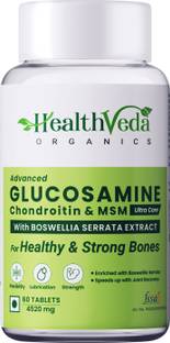 Health Veda Organics Glucosamine Chondroitin & MSM 2000 mg I For Joints & Bone