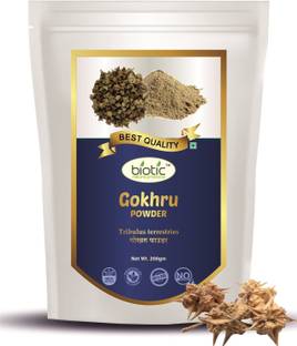biotic Gokhru Powder (Tribulus Terrestris) Gokshura , Caltrops, Gokharu Powder(100g x 2)