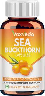 voxveda Sea Buckthorn Capsules Rich in Omega 3, 6, 7 & 9 - Immunity Booster